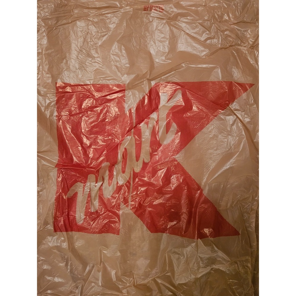 VINTAGE KMart Brown Plastic‎ Shopping Bag